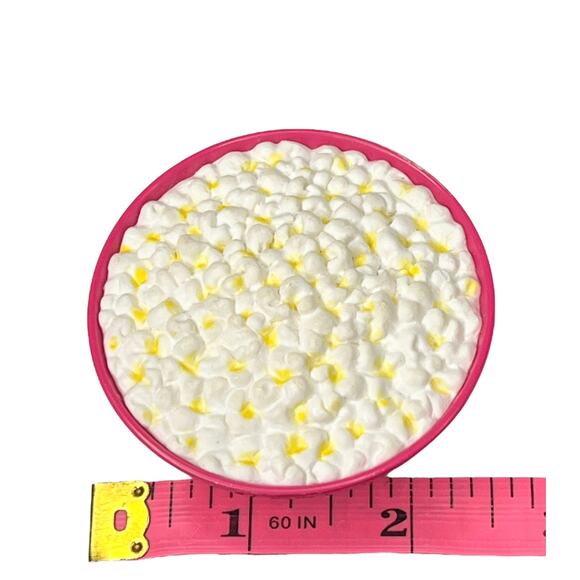 American Girl Doll Wellie Wishers POPCORN BOWL 2.5" Pink Toy Play Food Accessory - Picture 5 of 6